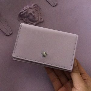 Authentic Versace Lilac Leather Cardholder